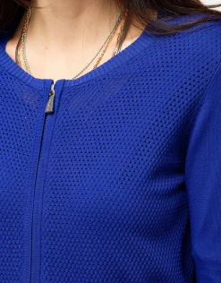 Gilet filet bleu roi