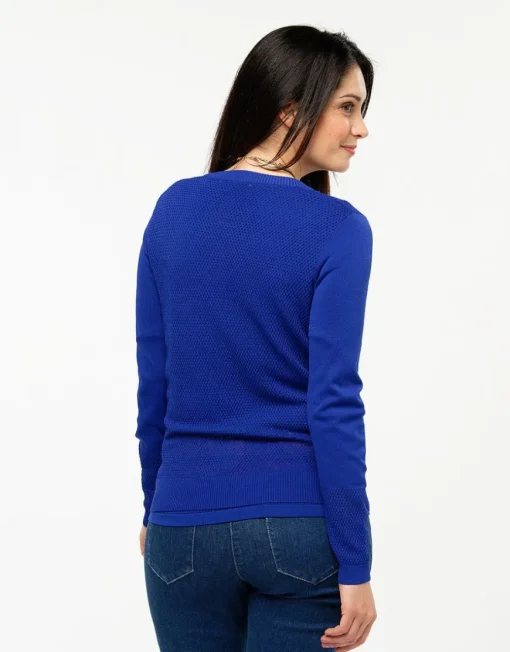Gilet filet bleu roi