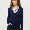 Gilet maille marine col V
