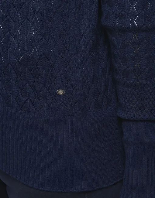 Gilet maille marine col V