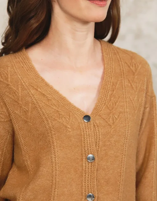 Gilet mélange laine beige