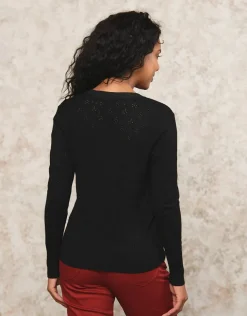 Gilet noir ajouré