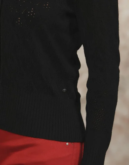 Gilet noir ajouré