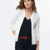 Gilet zippé écru