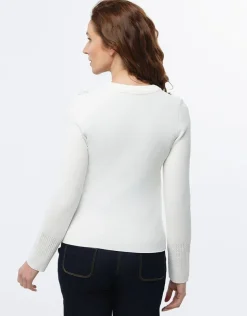 Gilet zippé écru