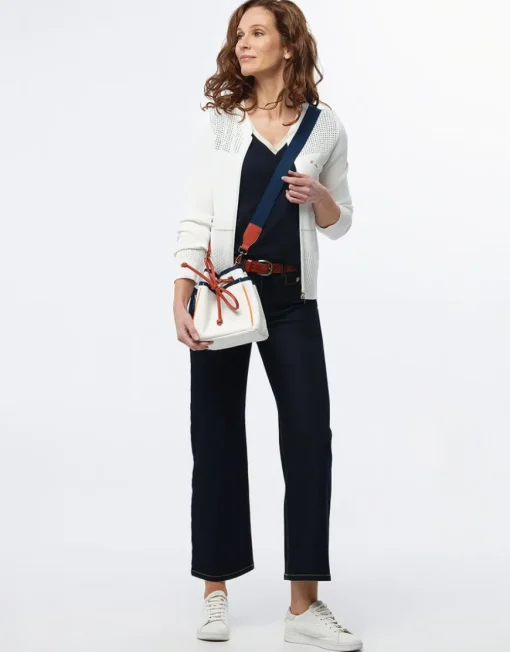 Gilet zippé écru