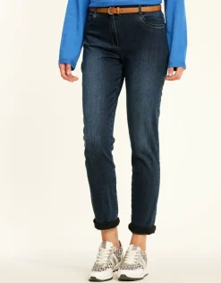 Jean 7/8 bleu stretch