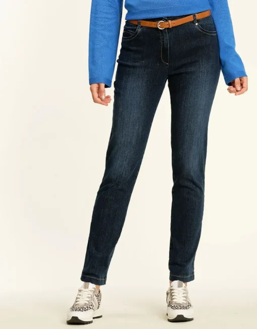 Jean 7/8 bleu stretch