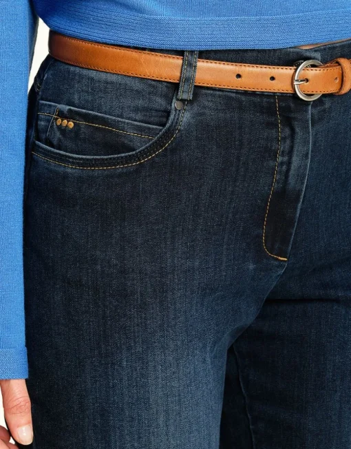 Jean 7/8 bleu stretch
