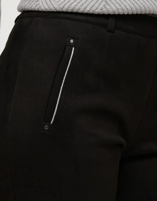 Jegging 7/8è suédine noir
