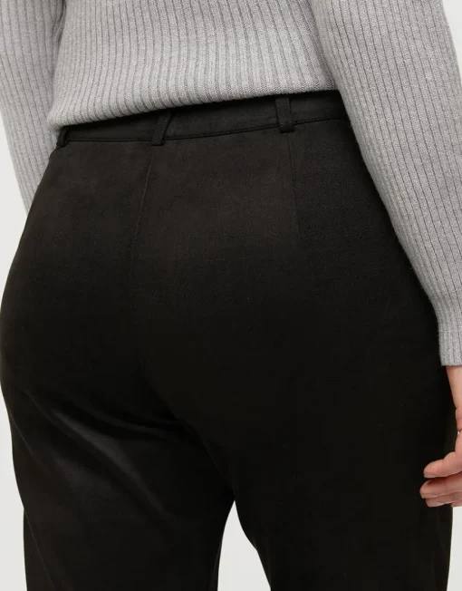 Jegging 7/8è suédine noir