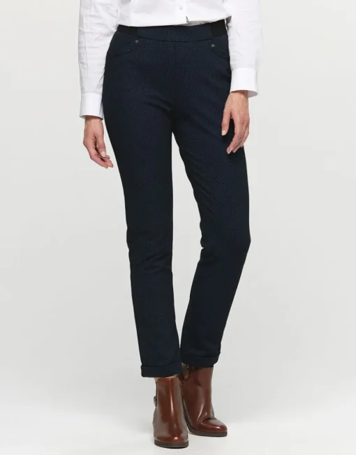 Jegging 7/8e noir et bleu