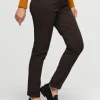 Jegging 7/8e noir et ocre