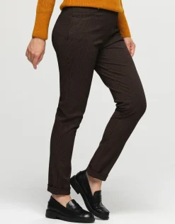 Jegging 7/8e noir et ocre