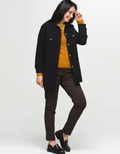 Jegging 7/8e noir et ocre