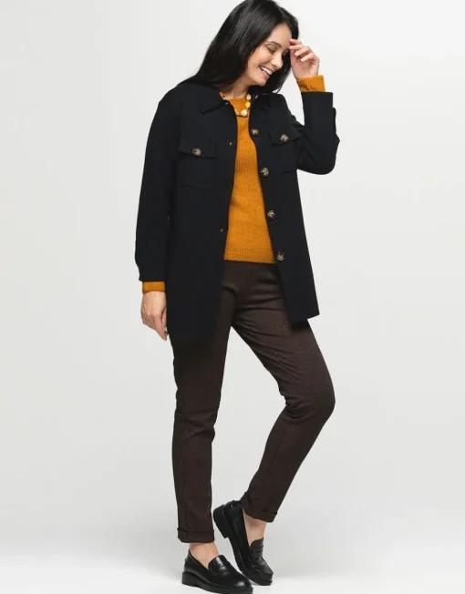 Jegging 7/8e noir et ocre