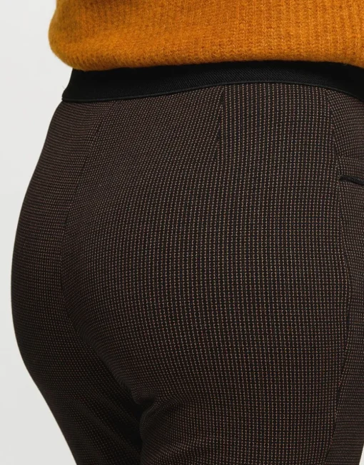 Jegging 7/8e noir et ocre