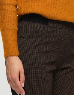 Jegging 7/8e noir et ocre