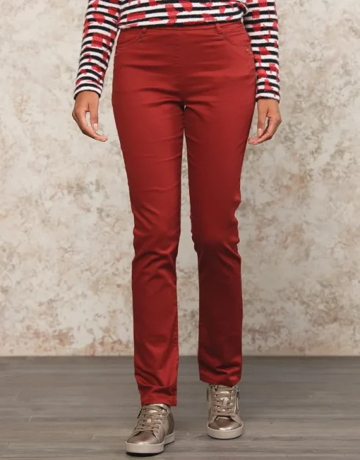 Jegging rouge coton