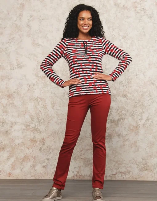 Jegging rouge coton