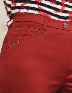 Jegging rouge coton