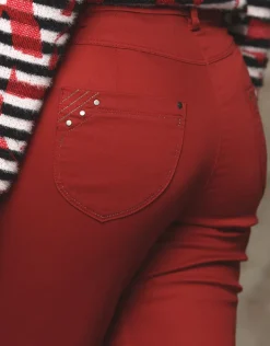 Jegging rouge coton