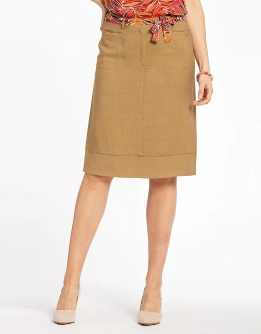 Jupe chic marron clair