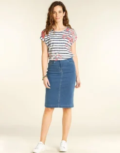 Jupe en denim clair