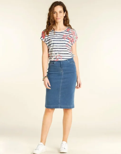 Jupe en denim clair