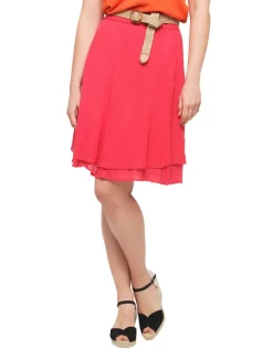 Jupe rouge coton