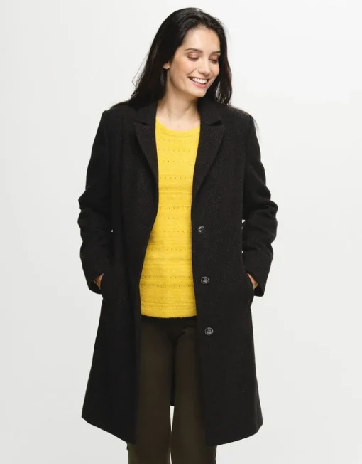 Manteau laine marron