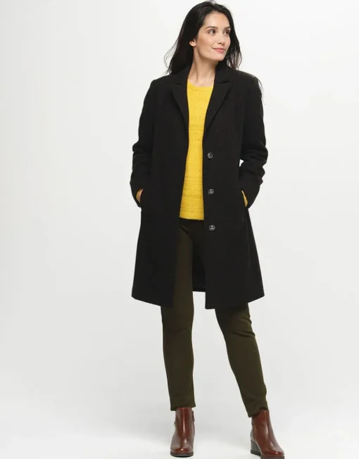 Manteau laine marron