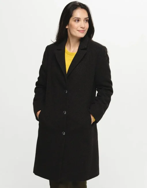 Manteau laine marron