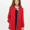 Manteau rouge 70% laine
