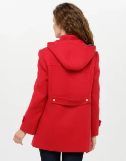 Manteau rouge 70% laine
