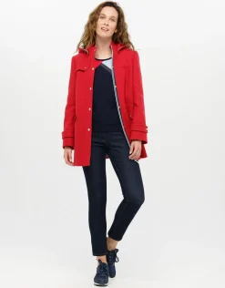 Manteau rouge 70% laine