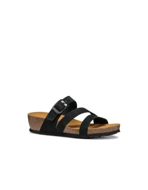 Mules hautes cuir noir GEOX