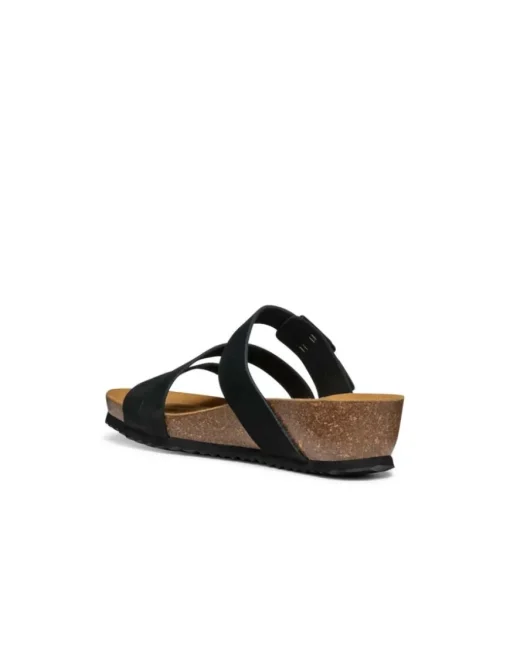 Mules hautes cuir noir GEOX