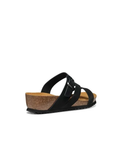 Mules hautes cuir noir GEOX