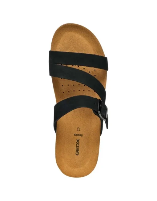 Mules hautes cuir noir GEOX