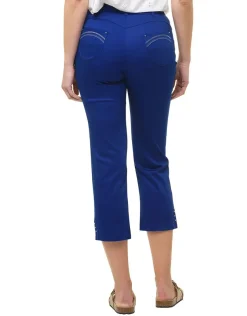 Pantacourt bleu roi coton