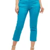 Pantacourt bleu stretch