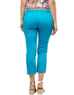 Pantacourt bleu stretch