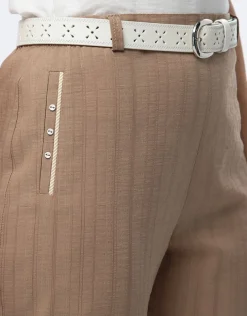 Pantacourt coton beige