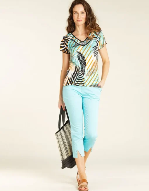 Pantacourt turquoise