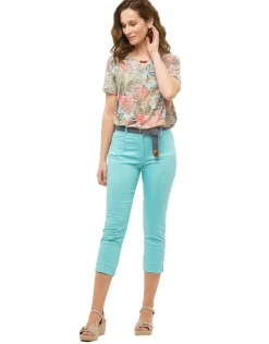 Pantacourt vert jade
