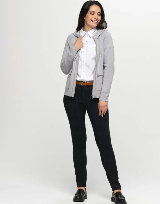 Pantalon à carreaux gris