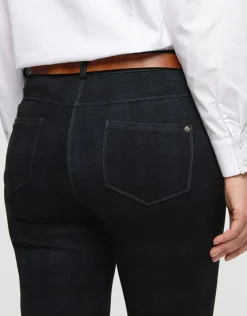 Pantalon à carreaux gris