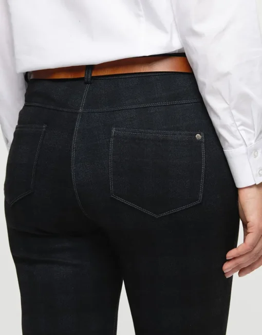 Pantalon à carreaux gris