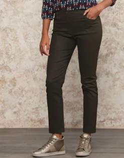 Pantalon brun slim coton